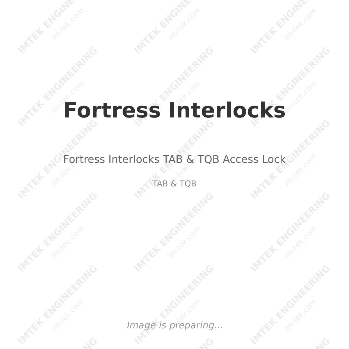 Fortress Interlocks Fortress Interlocks TAB & TQB Access Lock - TAB & TQB