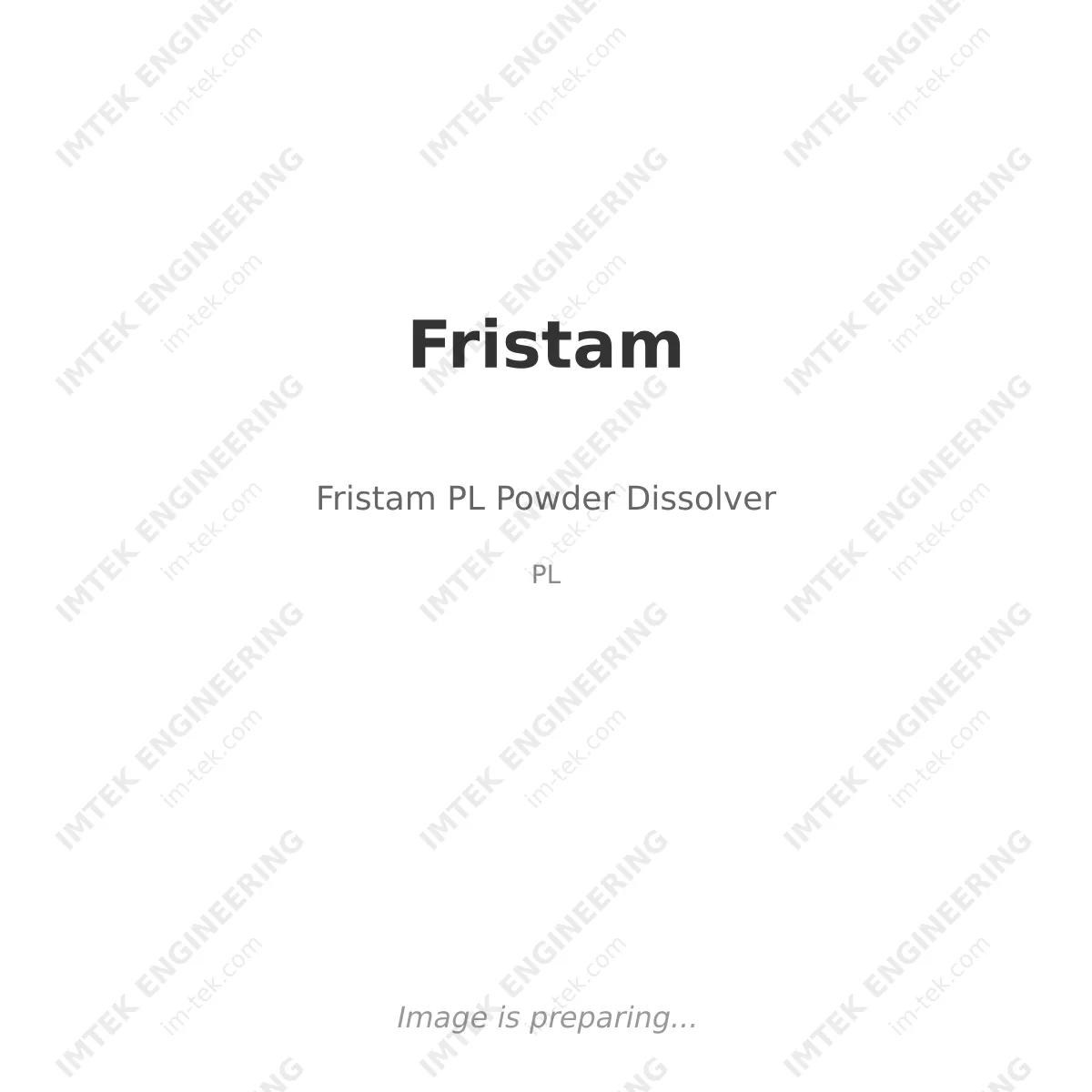 Fristam Fristam PL Powder Dissolver - PL