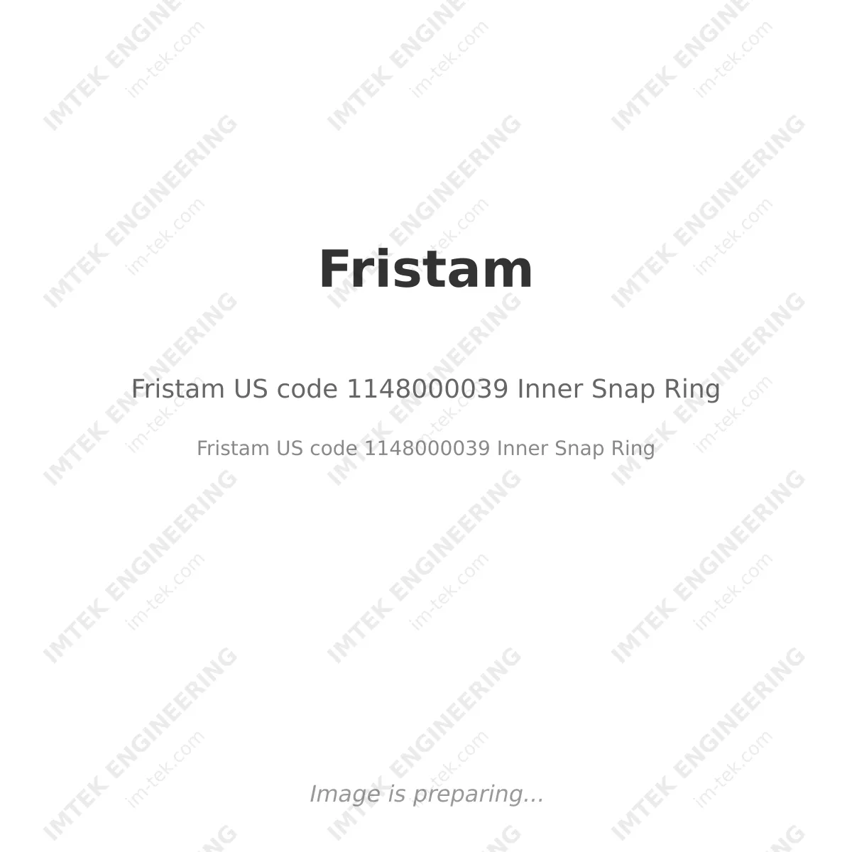 Fristam Fristam US code 1148000039 Inner Snap Ring - Fristam US code 1148000039 Inner Snap Ring