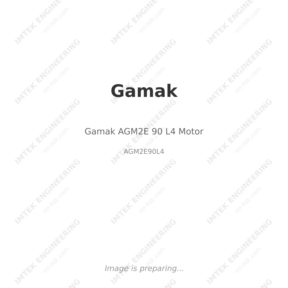 Gamak Gamak AGM2E 90 L4 Motor - AGM2E90L4