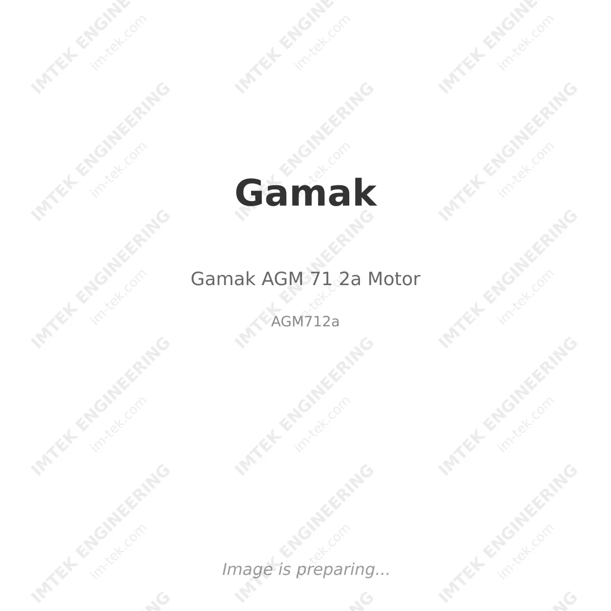 Gamak Gamak AGM 71 2a Motor - AGM712a