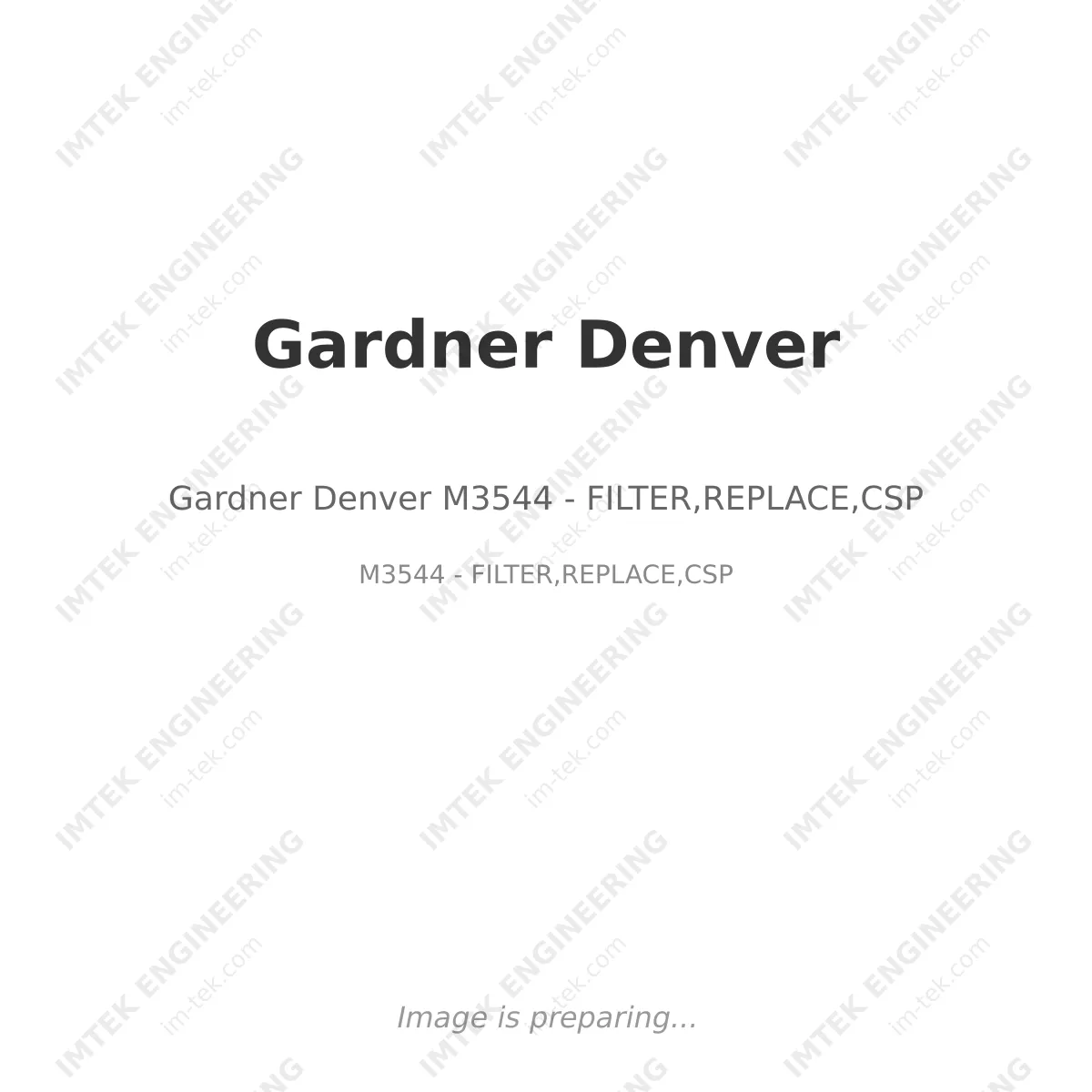 Gardner Denver Gardner Denver M3544 - FILTER,REPLACE,CSP - M3544 - FILTER,REPLACE,CSP