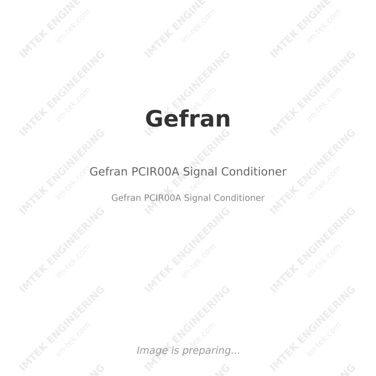 Gefran Gefran PCIR00A Signal Conditioner - Gefran PCIR00A Signal Conditioner