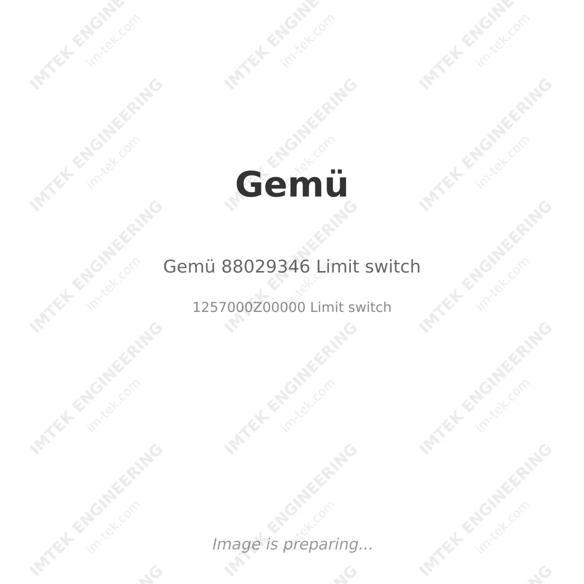 Gemü Gemü 88029346 Limit switch - 1257000Z00000 Limit switch