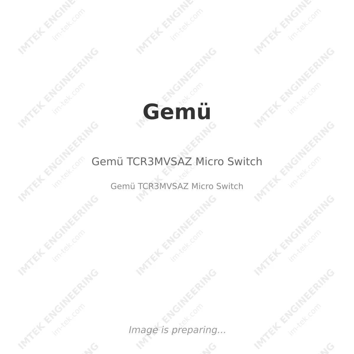 Gemü Gemü TCR3MVSAZ Micro Switch - Gemü TCR3MVSAZ Micro Switch