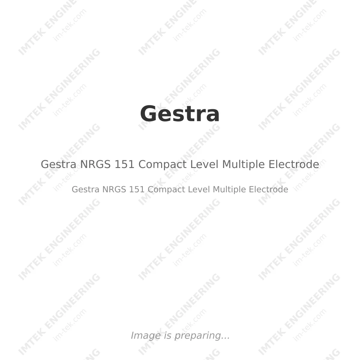 Gestra Gestra NRGS 151 Compact Level Multiple Electrode - Gestra NRGS 151 Compact Level Multiple Electrode