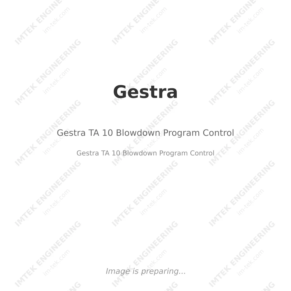 Gestra Gestra TA 10 Blowdown Program Control - Gestra TA 10 Blowdown Program Control