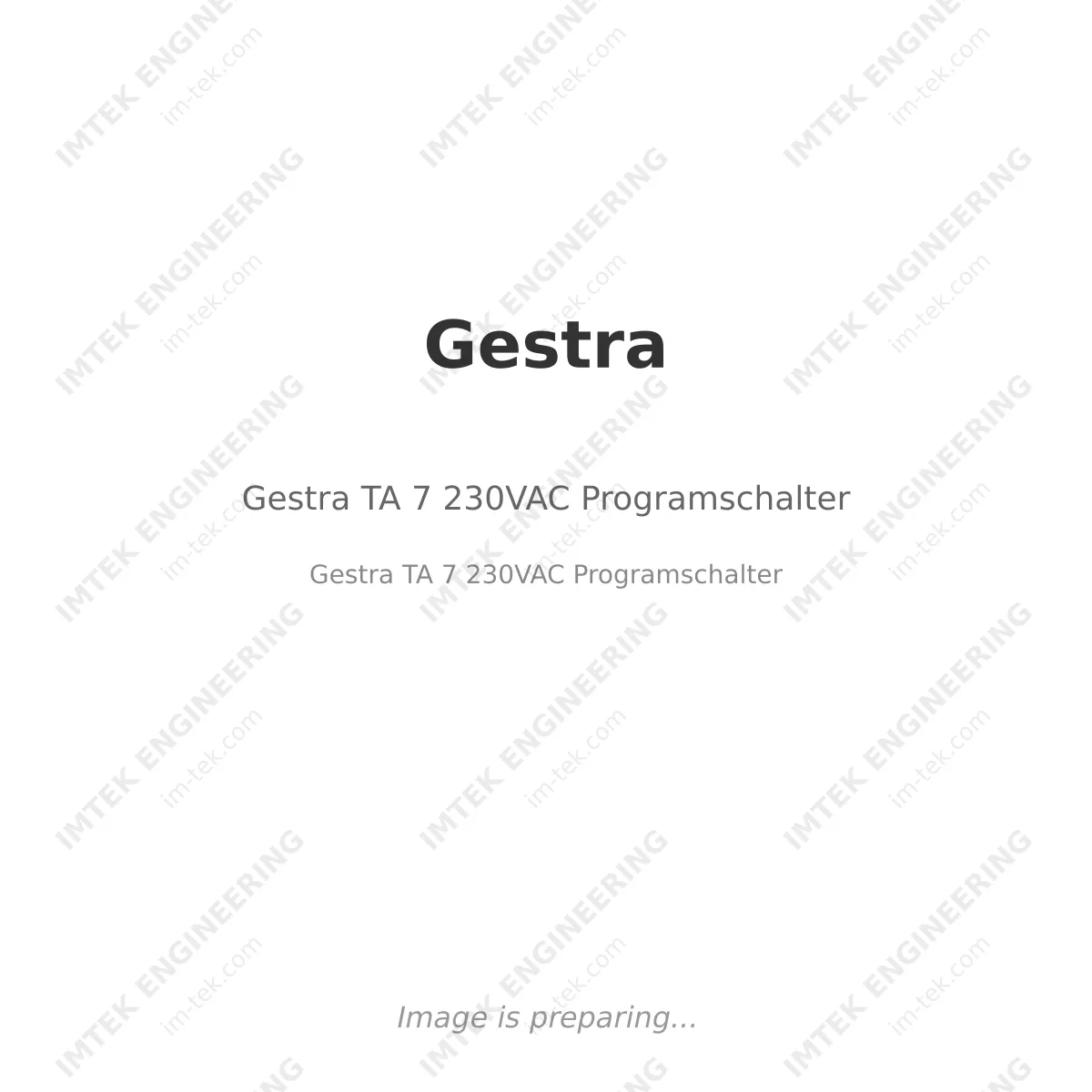 Gestra Gestra TA 7 230VAC Programschalter - Gestra TA 7 230VAC Programschalter