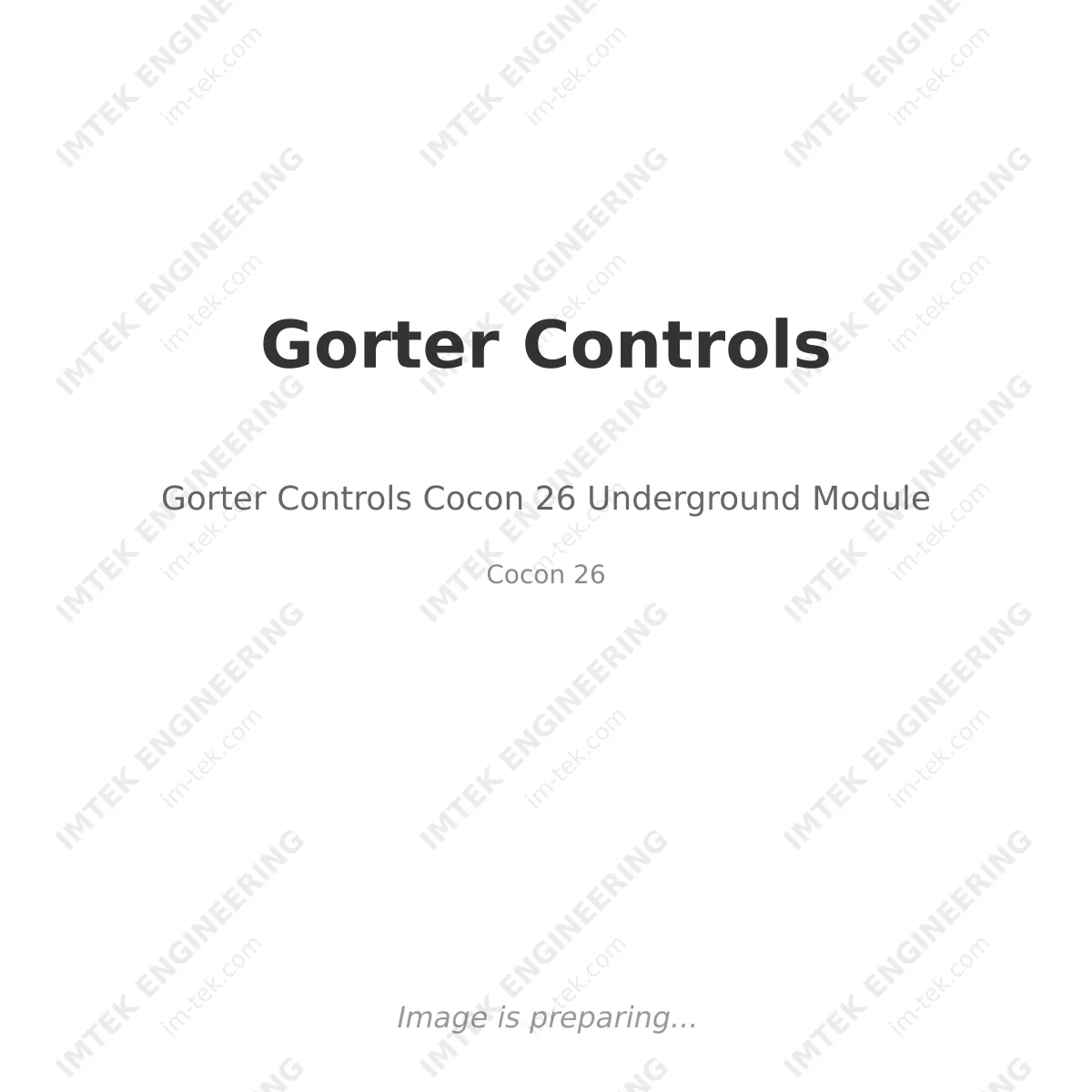 Gorter Controls Gorter Controls Cocon 26 Underground Module - Cocon 26