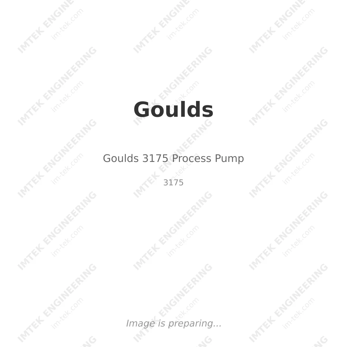 Goulds Goulds 3175 Process Pump - 3175