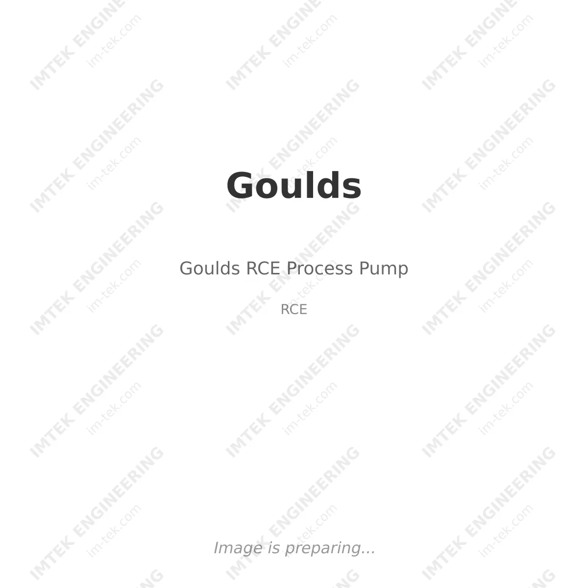 Goulds Goulds RCE Process Pump - RCE