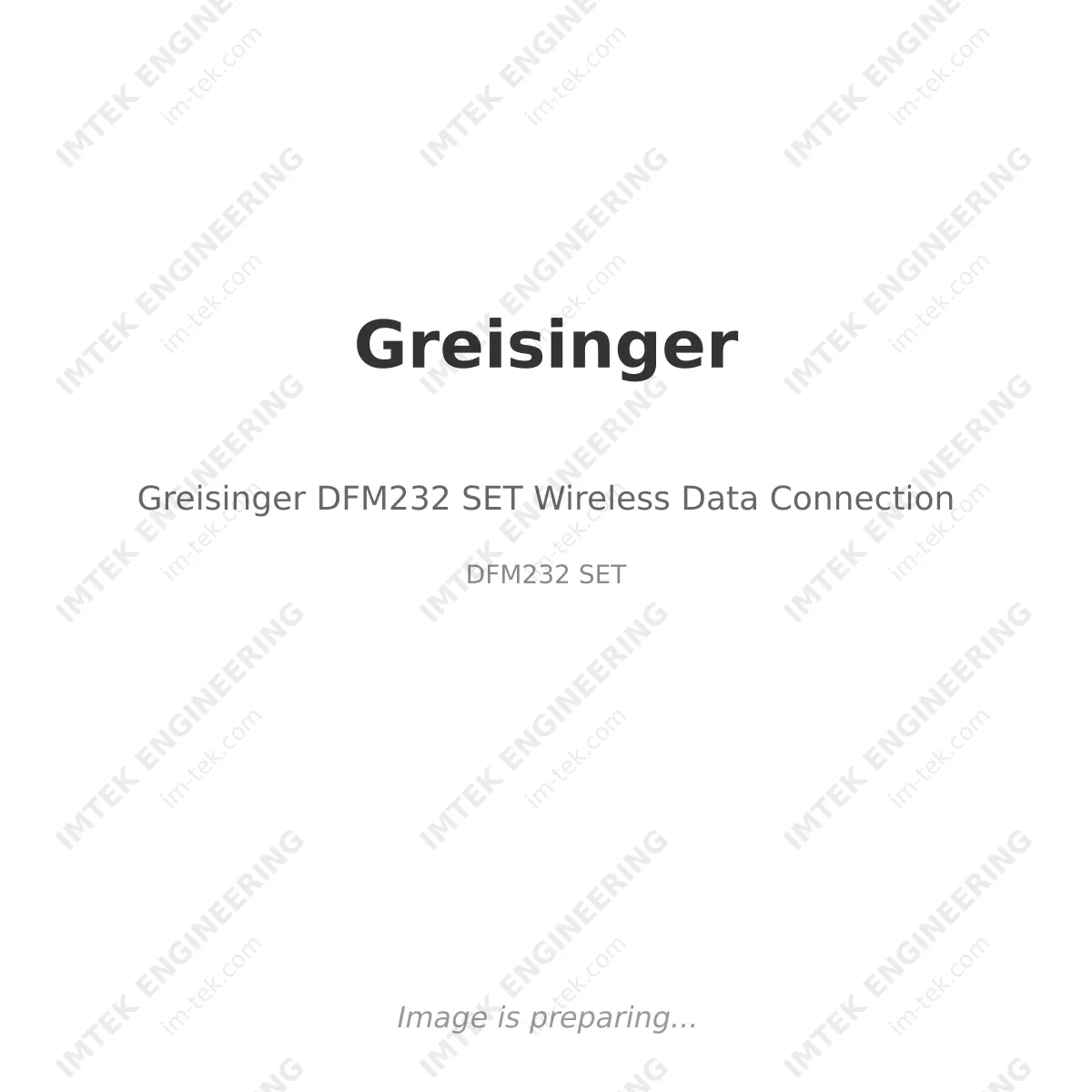 Greisinger Greisinger DFM232 SET Wireless Data Connection - DFM232 SET