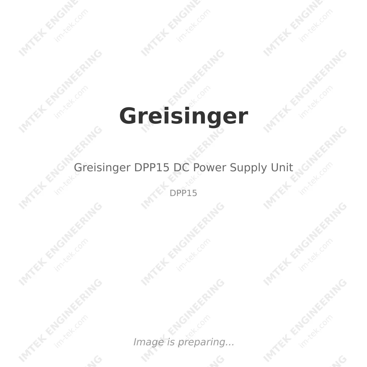 Greisinger Greisinger DPP15 DC Power Supply Unit - DPP15
