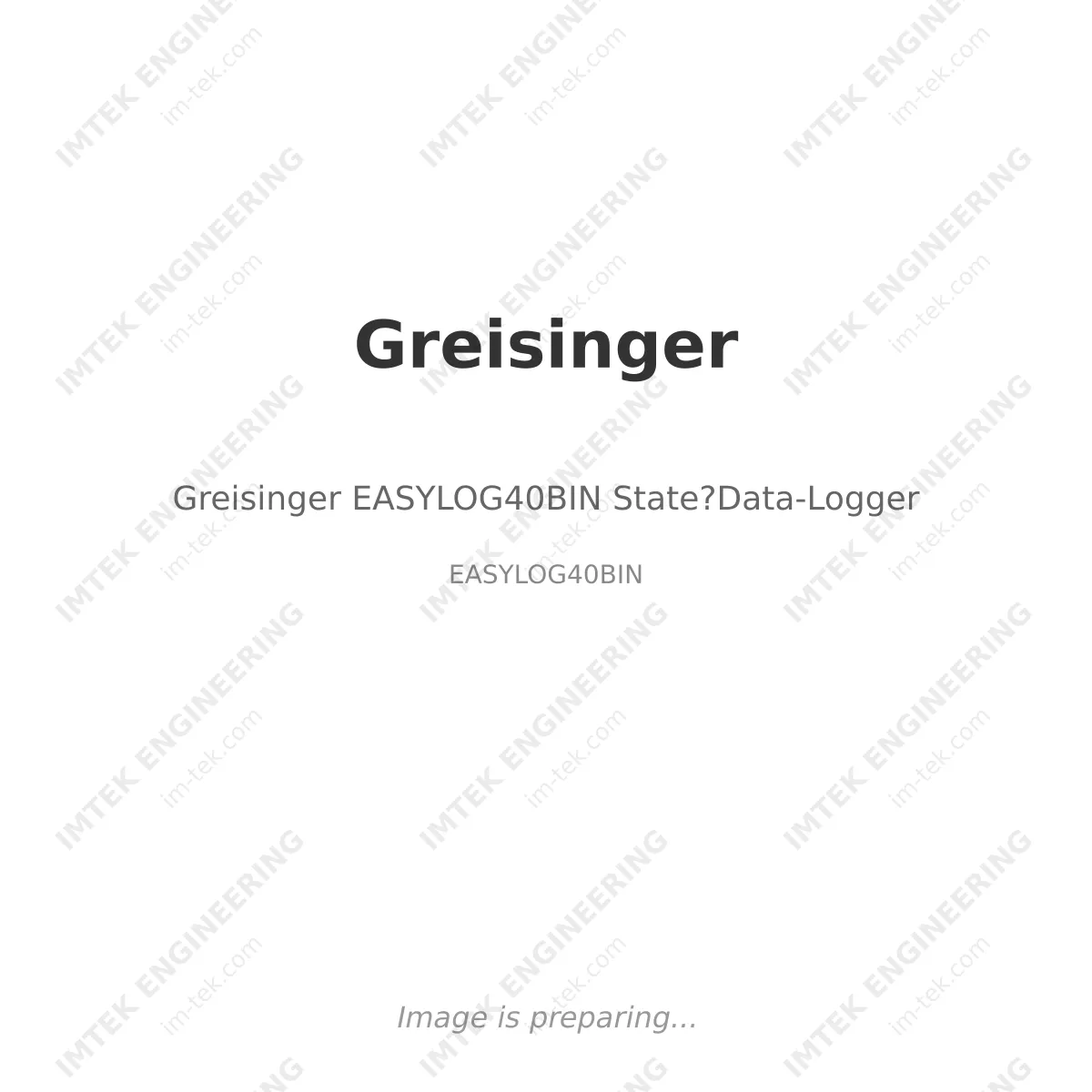 Greisinger Greisinger EASYLOG40BIN State?Data-Logger - EASYLOG40BIN