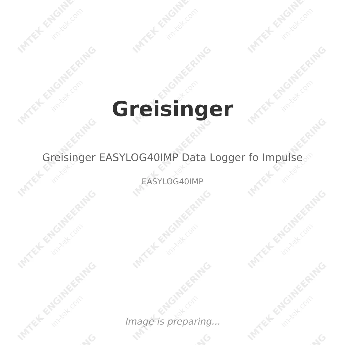 Greisinger Greisinger EASYLOG40IMP Data Logger fo Impulse - EASYLOG40IMP