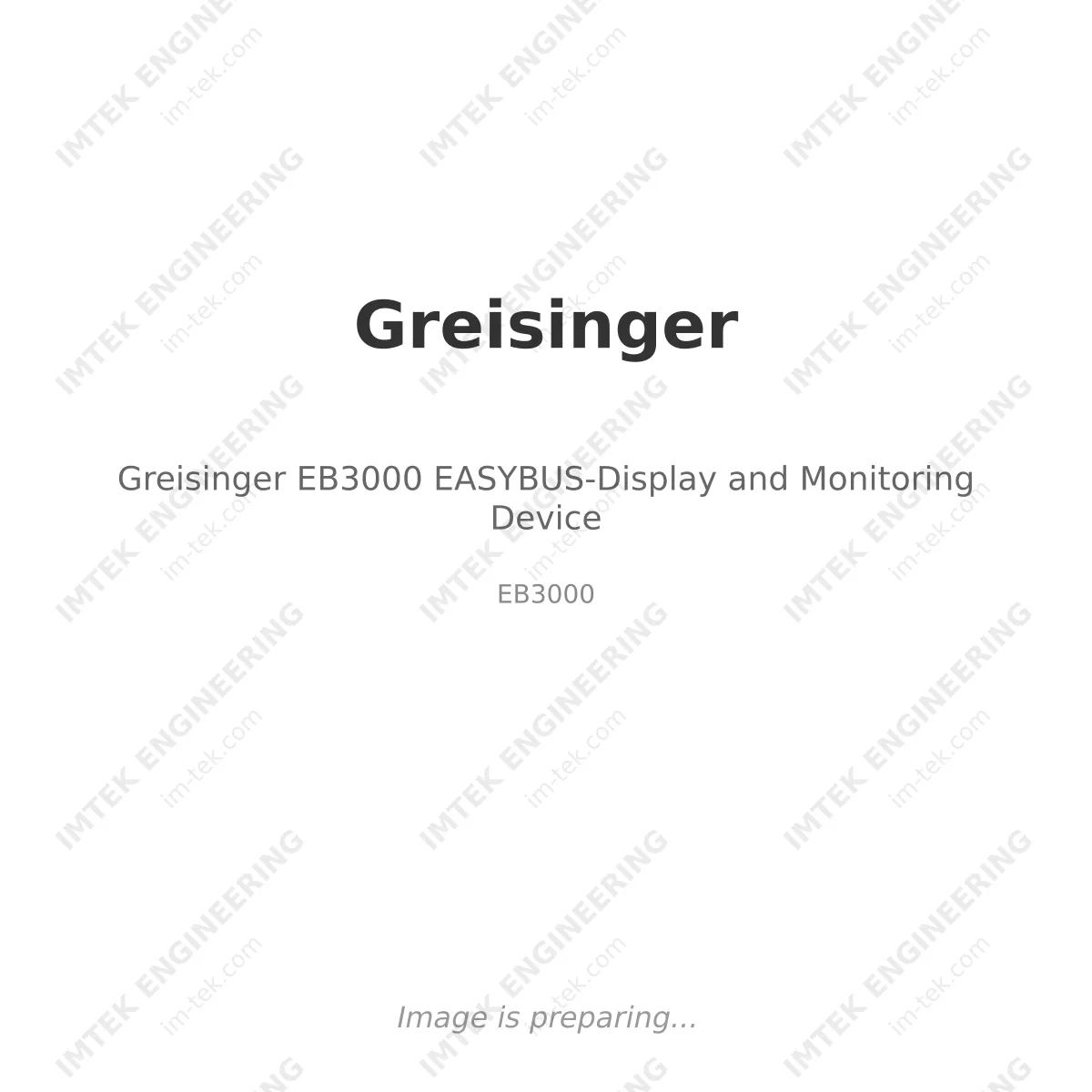 Greisinger Greisinger EB3000 EASYBUS-Display and Monitoring Device - EB3000