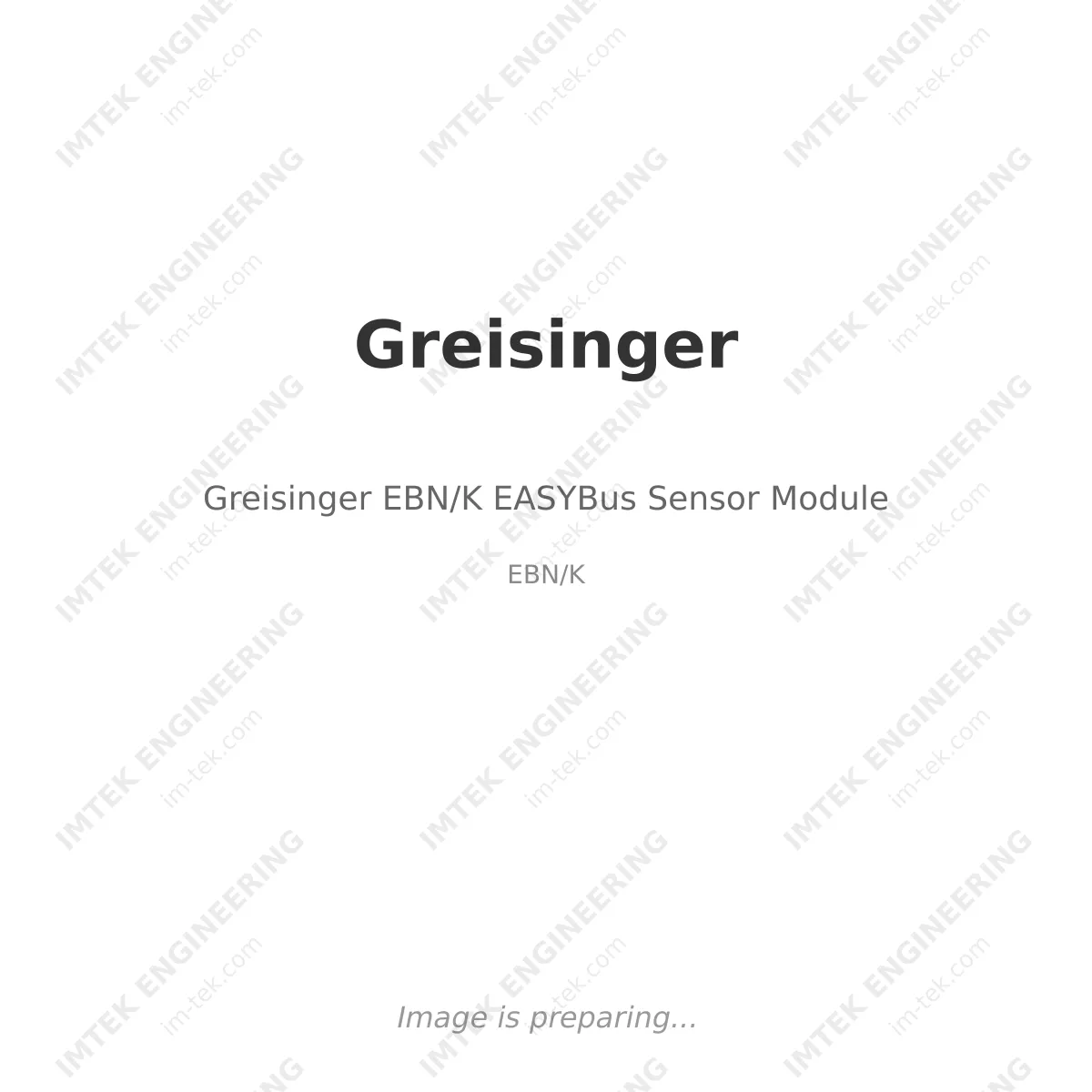 Greisinger Greisinger EBN/K EASYBus Sensor Module - EBN/K