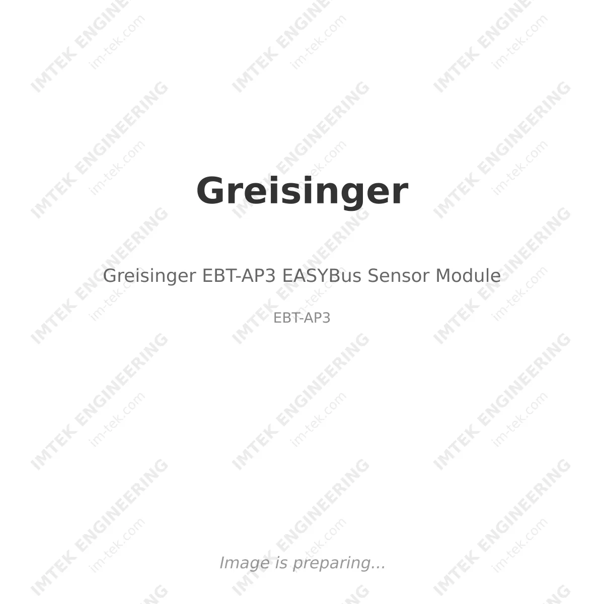 Greisinger Greisinger EBT-AP3 EASYBus Sensor Module - EBT-AP3