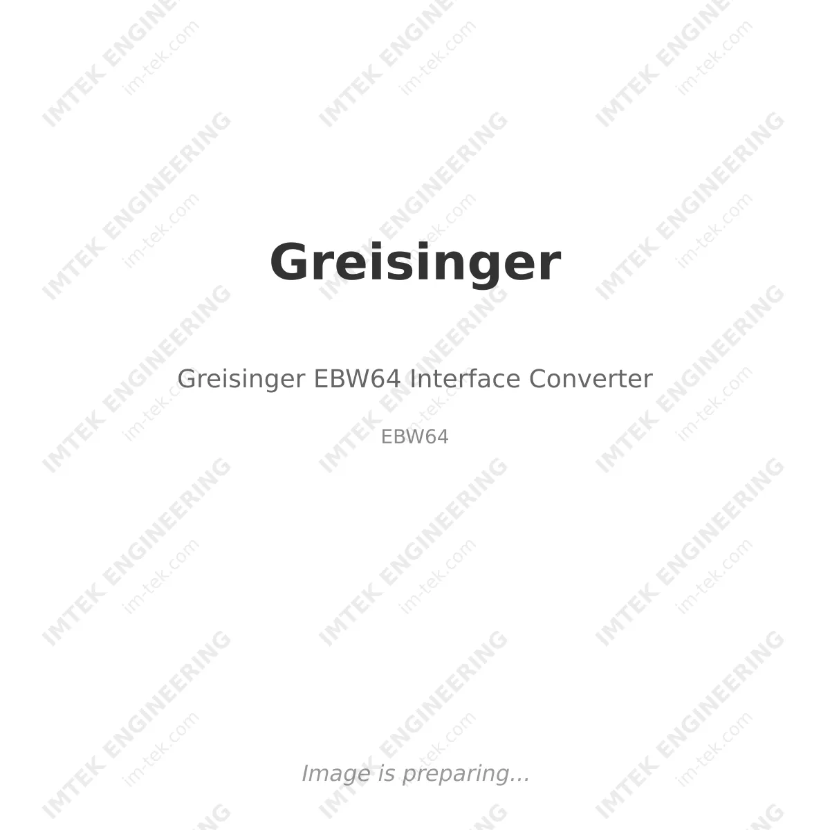 Greisinger Greisinger EBW64 Interface Converter - EBW64