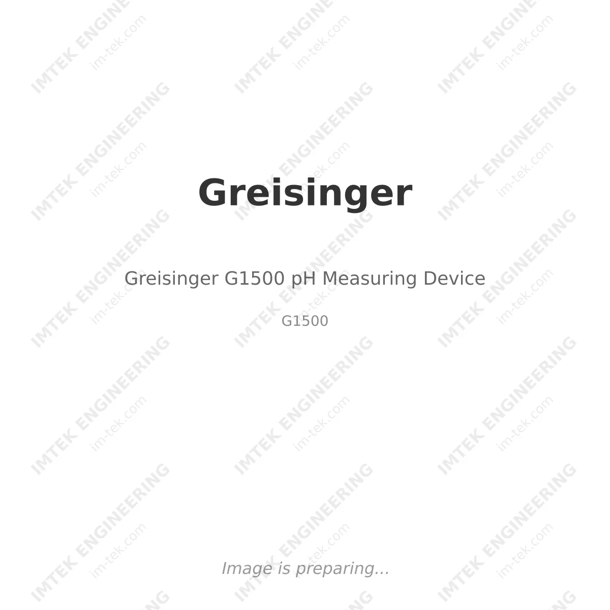 Greisinger Greisinger G1500 pH Measuring Device - G1500