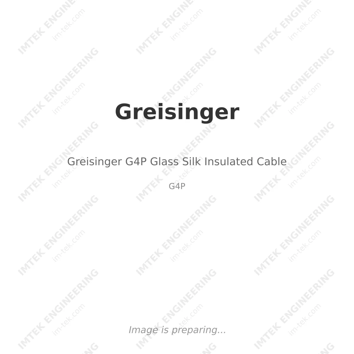Greisinger Greisinger G4P Glass Silk Insulated Cable - G4P