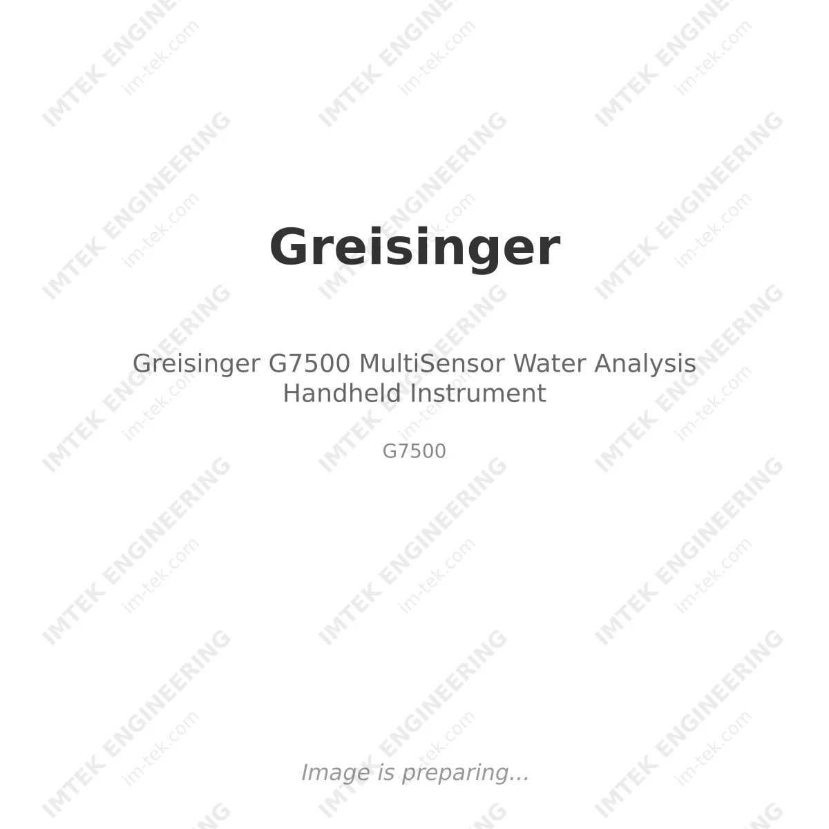 Greisinger Greisinger G7500 MultiSensor Water Analysis Handheld Instrument - G7500
