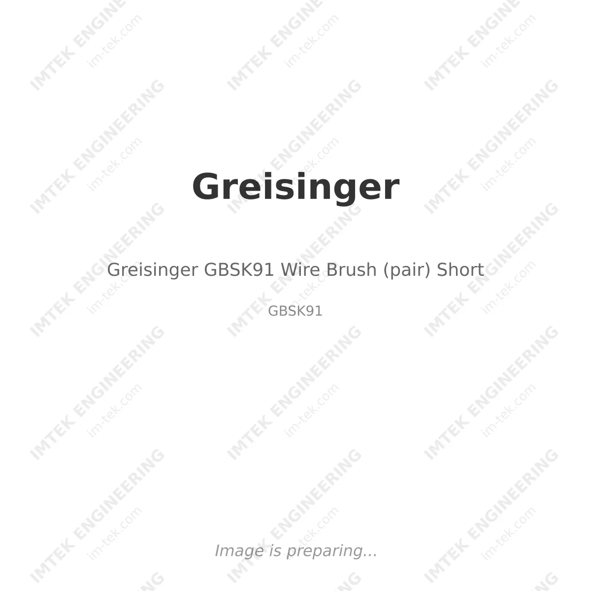 Greisinger Greisinger GBSK91 Wire Brush (pair) Short - GBSK91