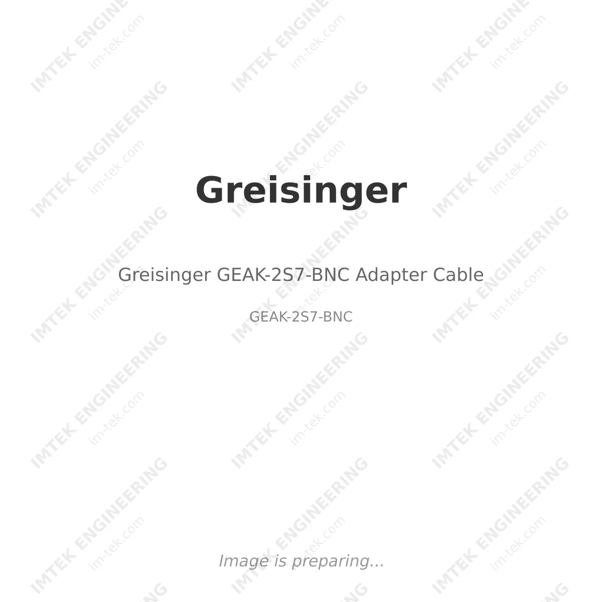 Greisinger Greisinger GEAK-2S7-BNC Adapter Cable - GEAK-2S7-BNC