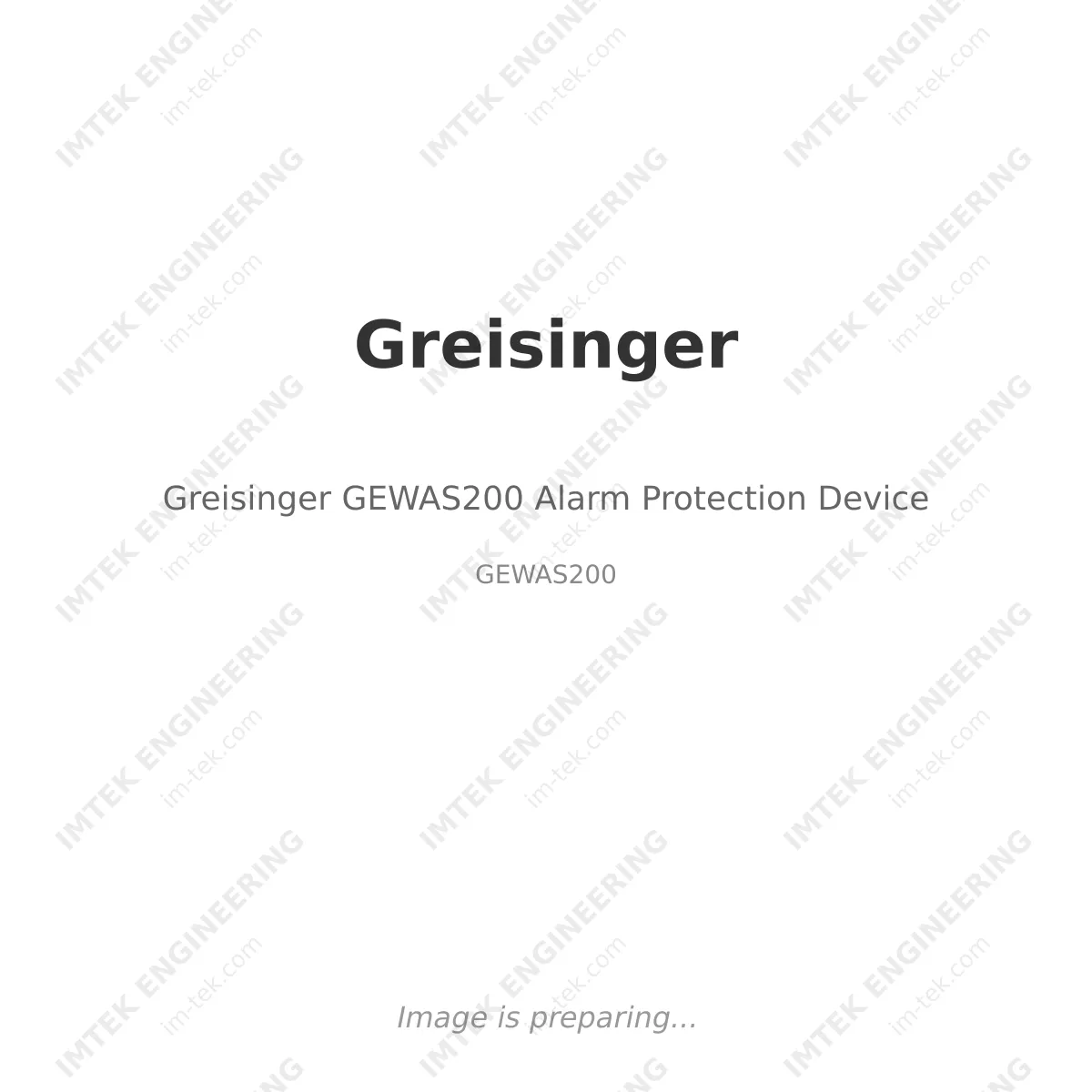 Greisinger Greisinger GEWAS200 Alarm Protection Device - GEWAS200