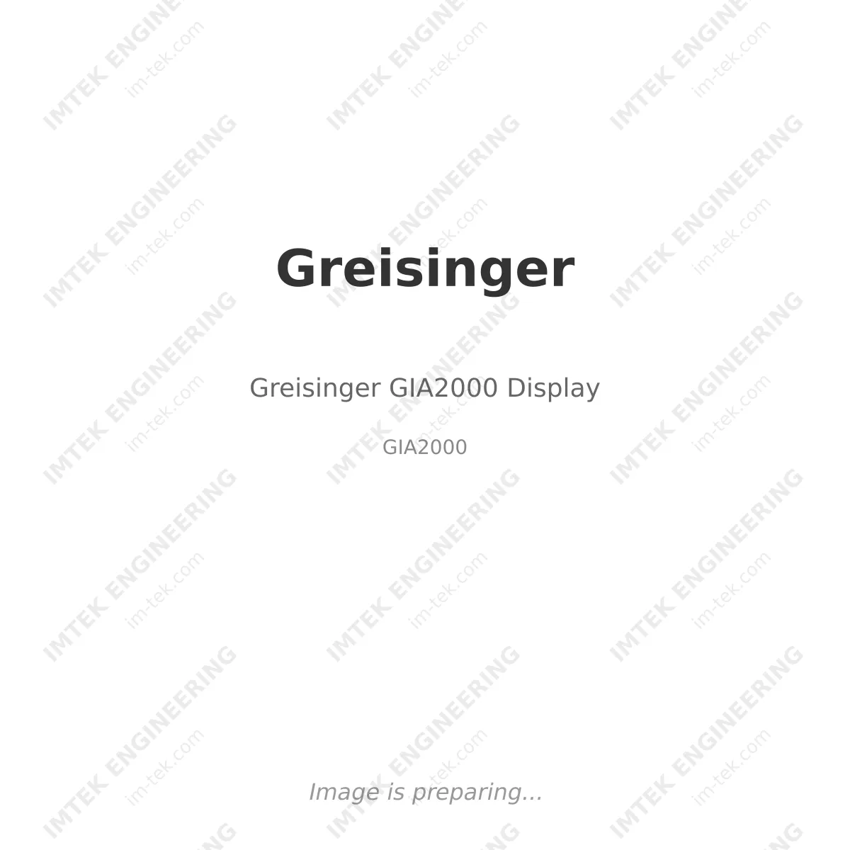 Greisinger Greisinger GIA2000 Display - GIA2000