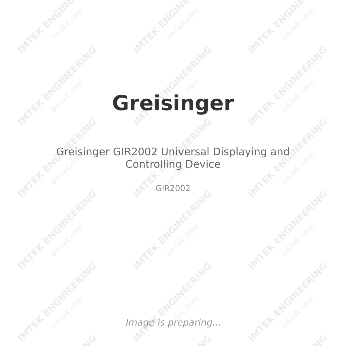 Greisinger Greisinger GIR2002 Universal Displaying and Controlling Device - GIR2002