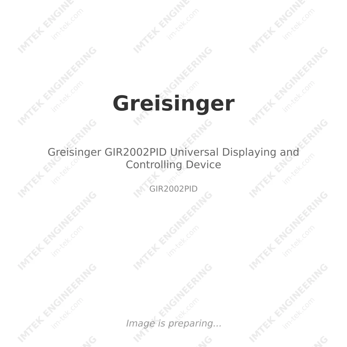 Greisinger Greisinger GIR2002PID Universal Displaying and Controlling Device - GIR2002PID