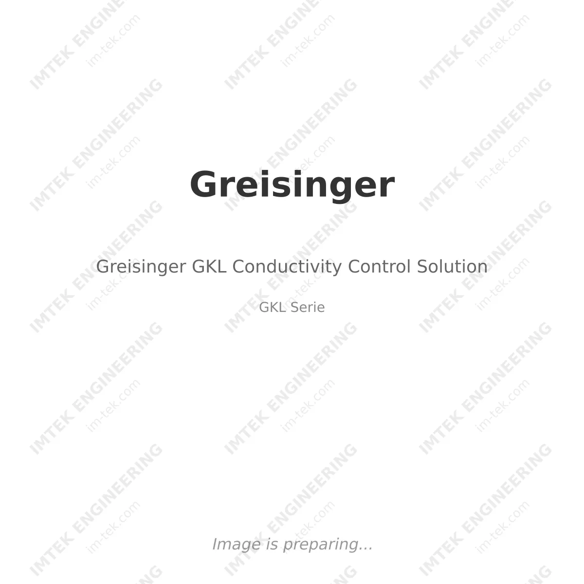 Greisinger Greisinger GKL Conductivity Control Solution - GKL Serie