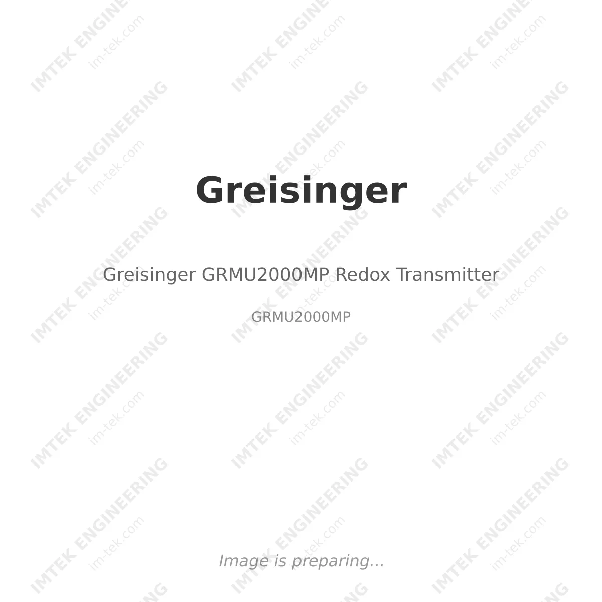 Greisinger Greisinger GRMU2000MP Redox Transmitter - GRMU2000MP