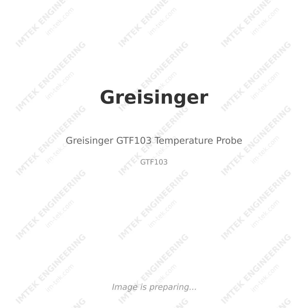 Greisinger Greisinger GTF103 Temperature Probe - GTF103