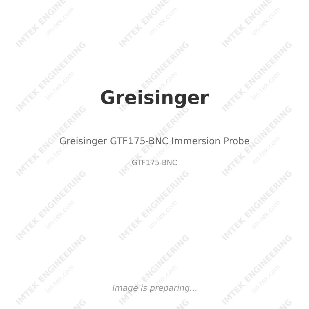 Greisinger Greisinger GTF175-BNC Immersion Probe - GTF175-BNC
