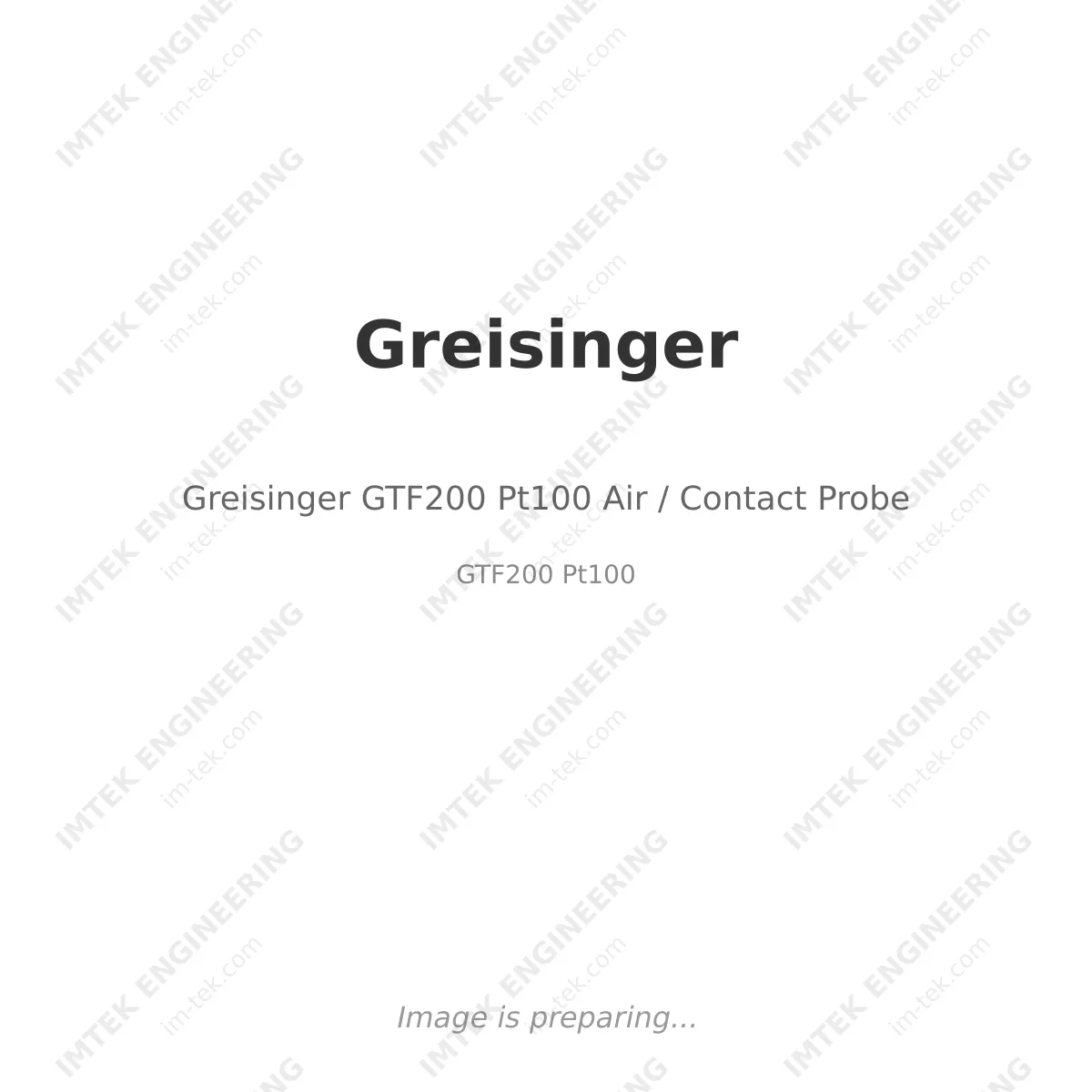 Greisinger Greisinger GTF200 Pt100 Air / Contact Probe - GTF200 Pt100
