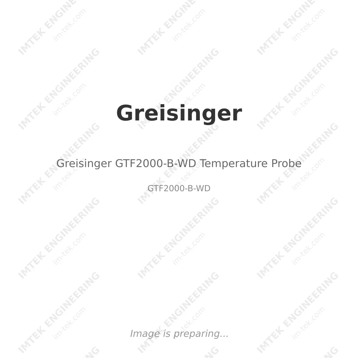 Greisinger Greisinger GTF2000-B-WD Temperature Probe - GTF2000-B-WD