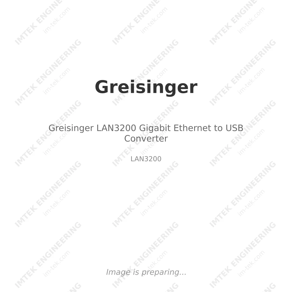 Greisinger Greisinger LAN3200 Gigabit Ethernet to USB Converter - LAN3200