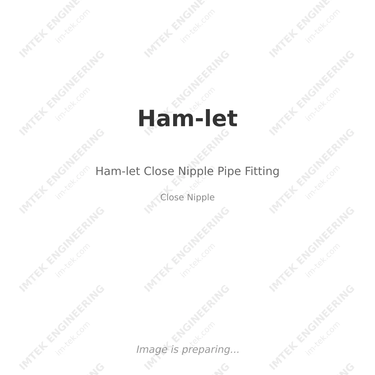 Ham-let Ham-let Close Nipple Pipe Fitting - Close Nipple