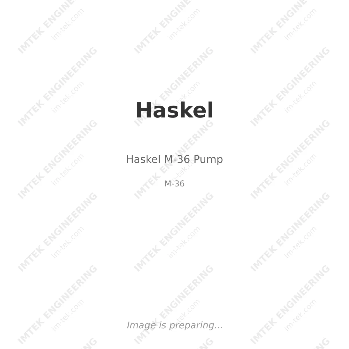 Haskel Haskel M-36 Pump - M-36