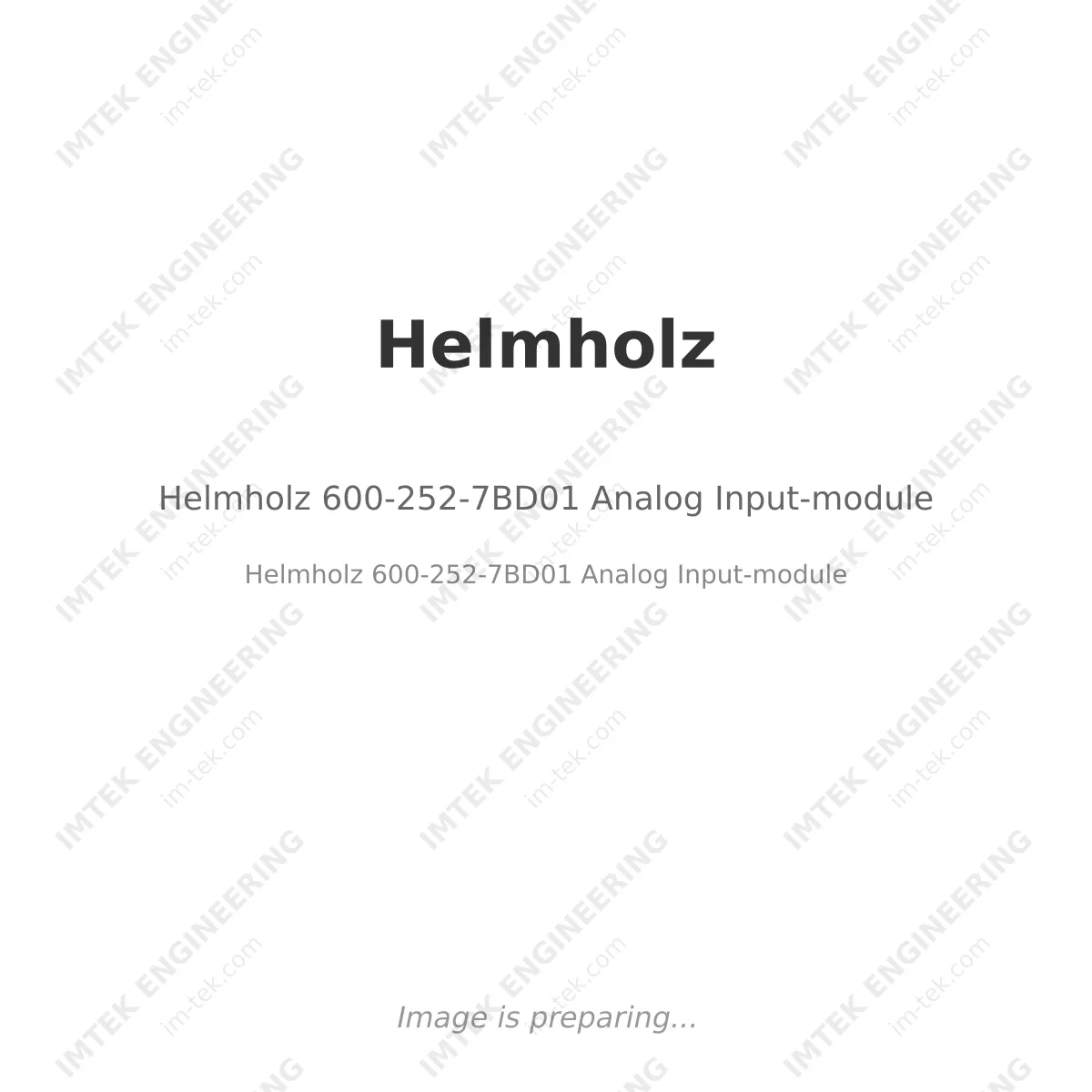 Helmholz Helmholz 600-252-7BD01 Analog Input-module - Helmholz 600-252-7BD01 Analog Input-module