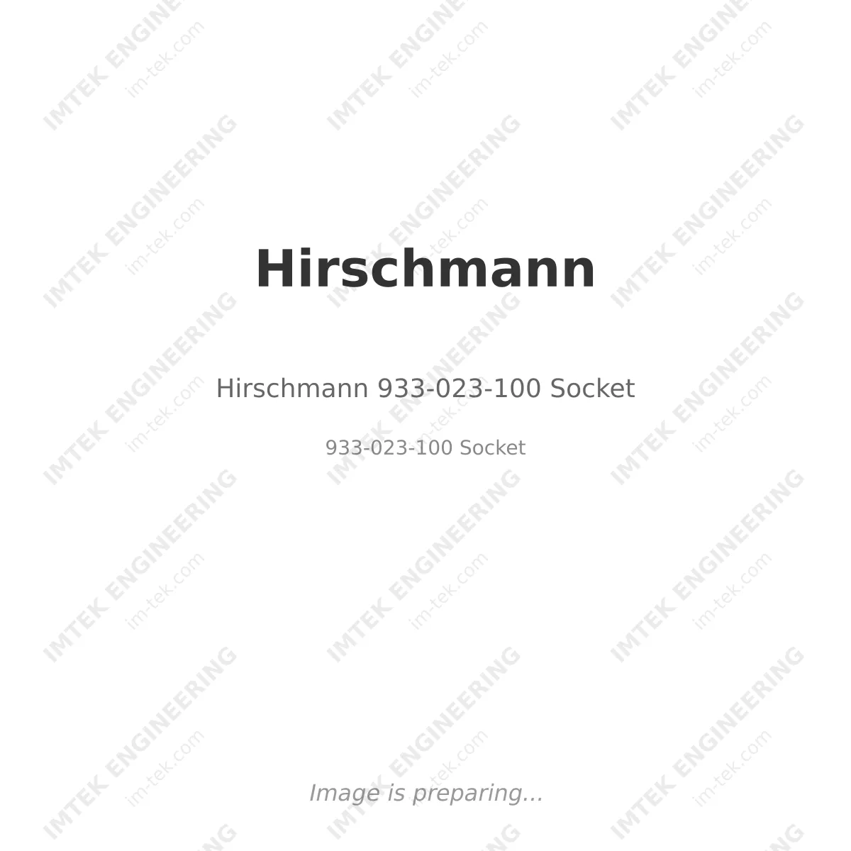 Hirschmann Hirschmann 933-023-100 Socket - 933-023-100 Socket