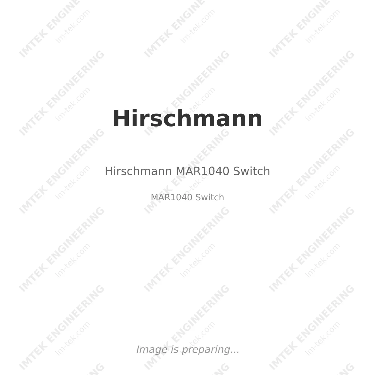 Hirschmann Hirschmann MAR1040 Switch - MAR1040 Switch