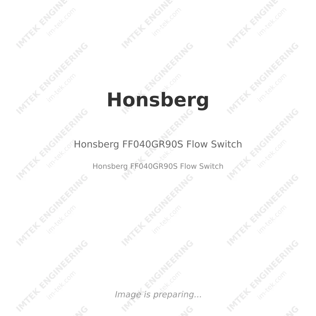 Honsberg Honsberg FF040GR90S Flow Switch - Honsberg FF040GR90S Flow Switch
