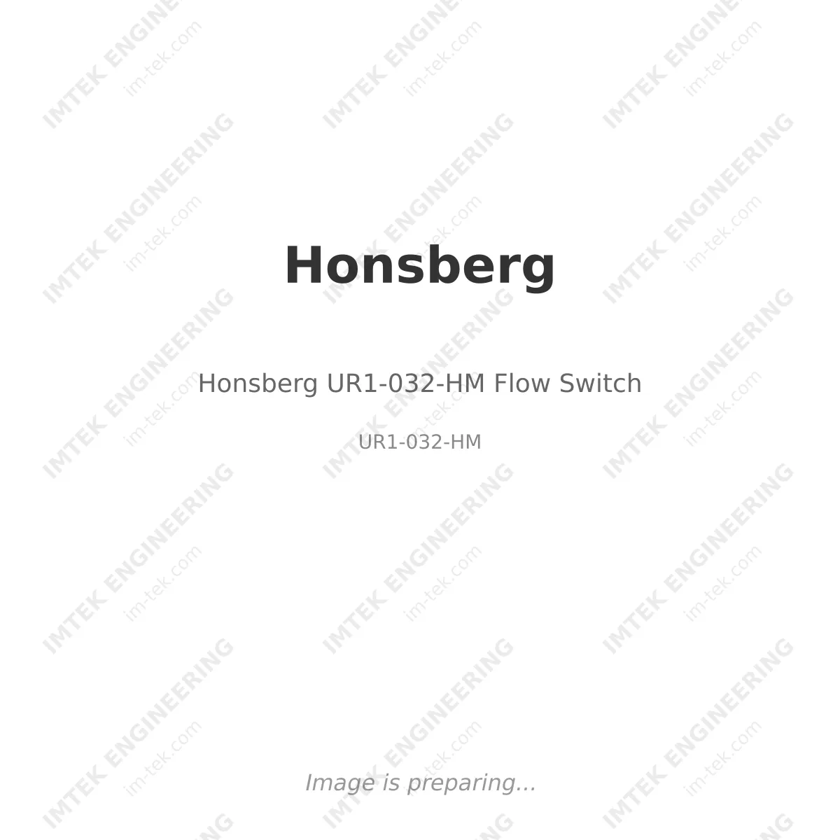 Honsberg Honsberg UR1-032-HM Flow Switch - UR1-032-HM