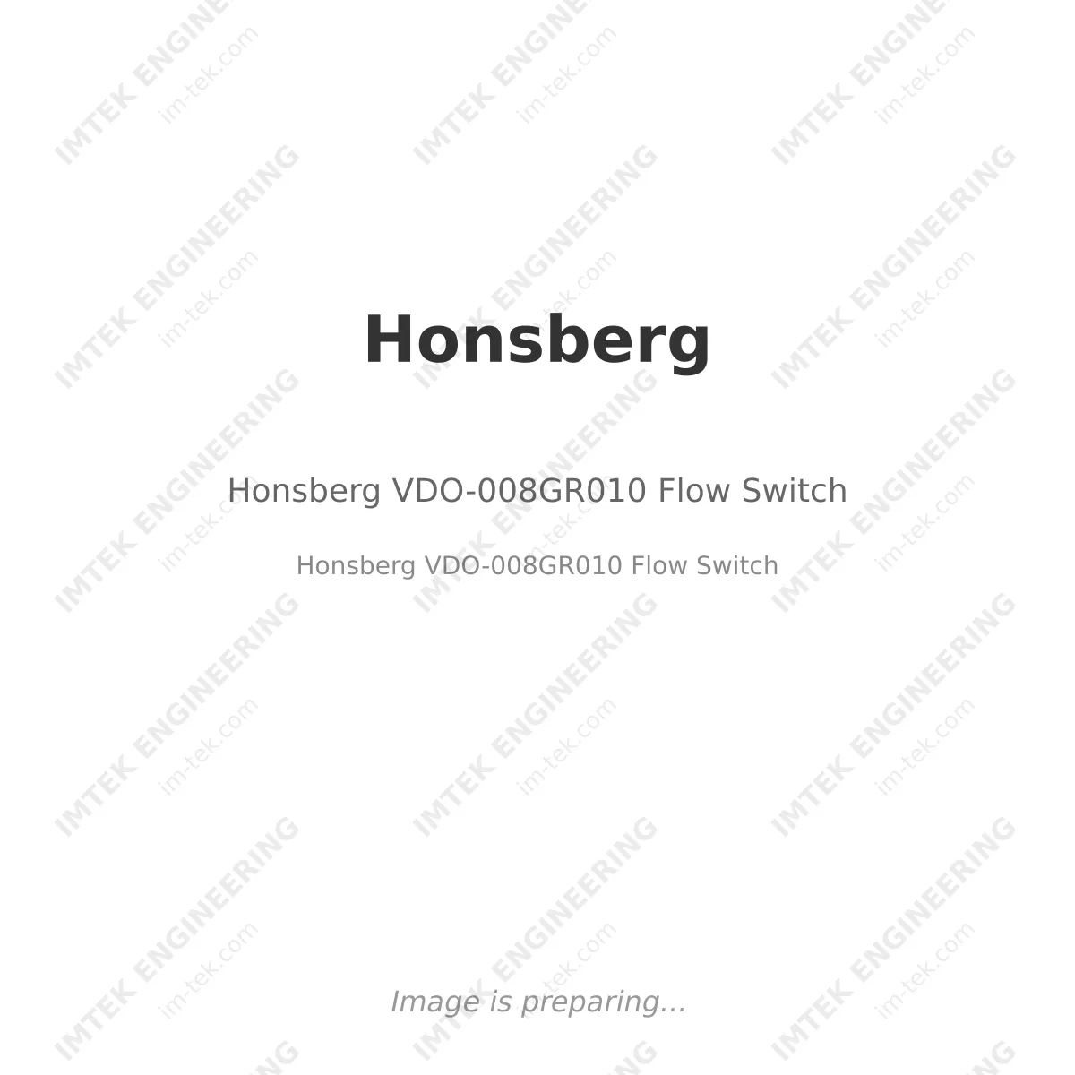 Honsberg Honsberg VDO-008GR010 Flow Switch - Honsberg VDO-008GR010 Flow Switch
