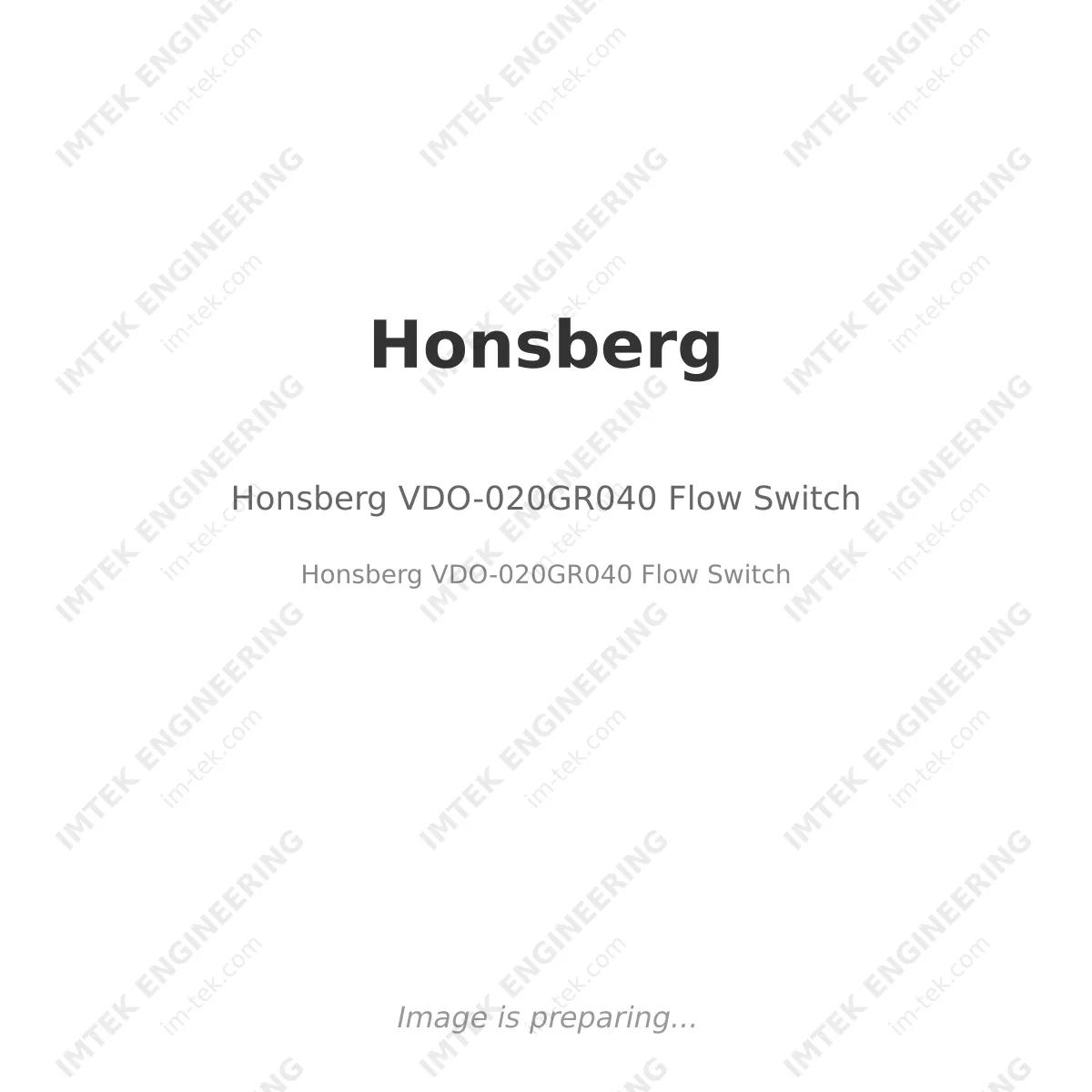 Honsberg Honsberg VDO-020GR040 Flow Switch - Honsberg VDO-020GR040 Flow Switch