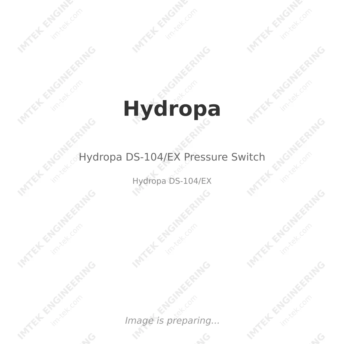 Hydropa Hydropa DS-104/EX Pressure Switch - Hydropa DS-104/EX