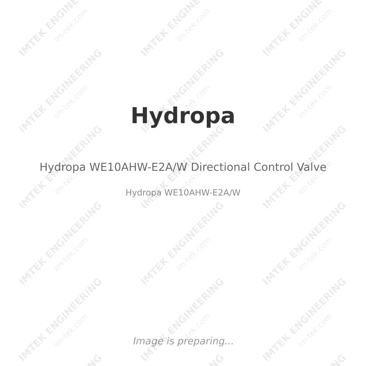 Hydropa Hydropa WE10AHW-E2A/W Directional Control Valve - Hydropa WE10AHW-E2A/W